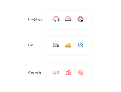 icon for transportation - concept chromatic flat icon line shape transportation ui