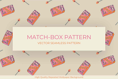 Match Box Seamless Pattern lighter match box reto seamless retro pattern vintage background vintage pattern