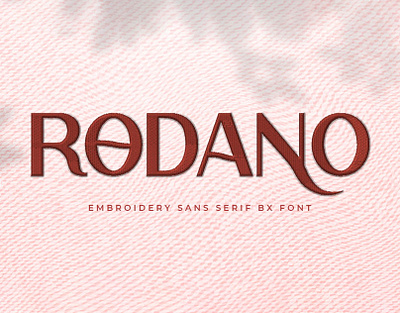 Rodano Embroidery Font branding design font handwritten illustration italic logotype script typeface ui