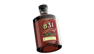 1831 Label Design 3d blender branding design graphic design illustration logo packaging