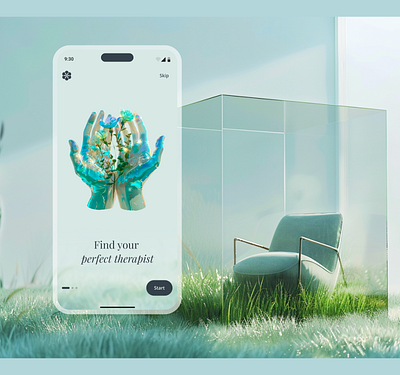 Mental Health Application concept glassmorphism graphic design medicine mental health mobile app therapy ui ux