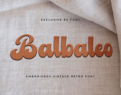 Balbaleo Embroidery Font branding design font handwritten illustration italic logotype script typeface ui