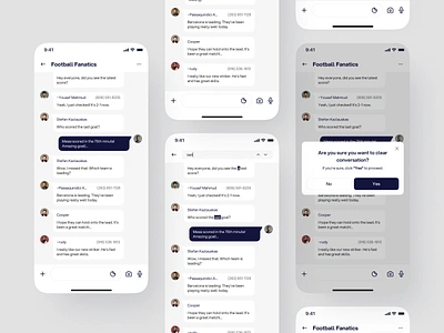 ScoreSync - Live Score App [Community Group Chat] app application bubble chat chatting community conversation fifa football forum group live score live score app match mobile mobile apps mobile design product design room chat search