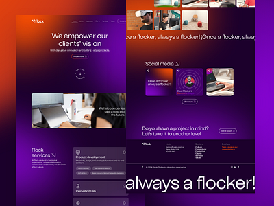 Flock IT Website colorfull design graphic design ui uidesign ux uxdesign web