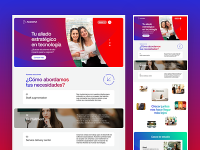 Acciona Website branding colorfull design ui uidesign ux uxdesign web