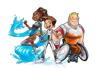 Super Heroes characters illustration ilustração inclusão mascot vector visual