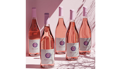 Beaujolais Wine Label Design 3d branding design graphic design illustration logo packaging rose wine