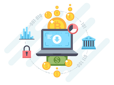 Unlocking the future of finance with digital currencies!💻💰🔐 adobe illustrator art bitcoin blockchain crypto trading cryptocurrency decentralizedfinance digital assets digital currency ethereum financial technology fintech flat illustration flat illustrations illustration vector vector art vector design vector illustration vector illustrations