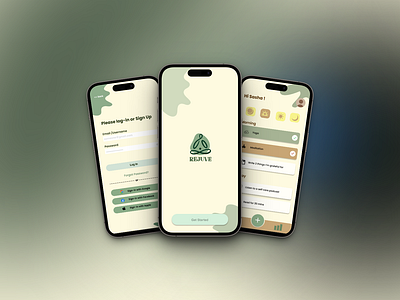 REJUVE : Personalized Self-Care App app figma self care ui ui design ux