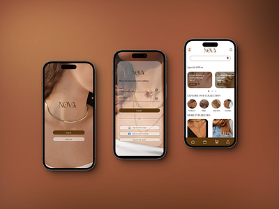 NOVA : Jewellery App Mobile Design aesthetic app design brand figma jewellery mobile app ui ux ux ui visual design