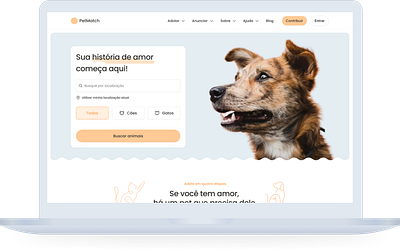PetMatch - Pet Adoption Website adoption cute dog form illustrations pastel pet petshop ui veterinarian web webdesign