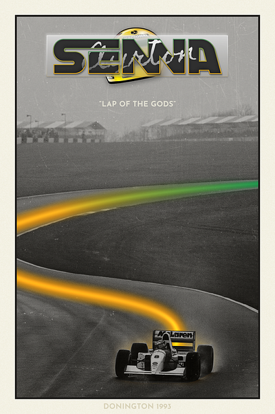 Senna - Lap of The Gods graphic design