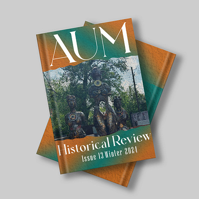 AUM Historical Review Issue 13 Cover indesign layout design magazine cover photoshop typograpghy