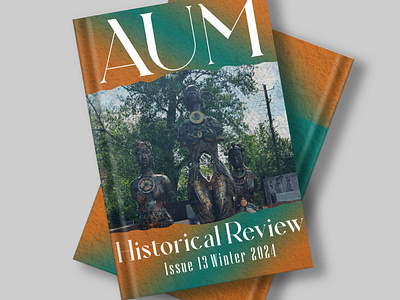 AUM Historical Review Issue 13 Cover indesign layout design magazine cover photoshop typograpghy