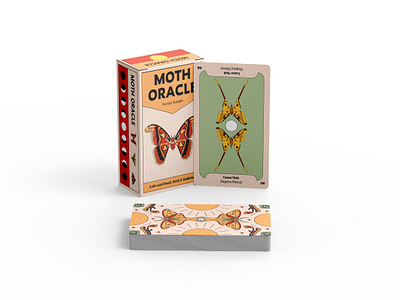 Moth Oracle Deck & Guidebook butterflies digital illustration illustration insects moths nature oracle oracle deck packaging design product design tarot tarot cards witch