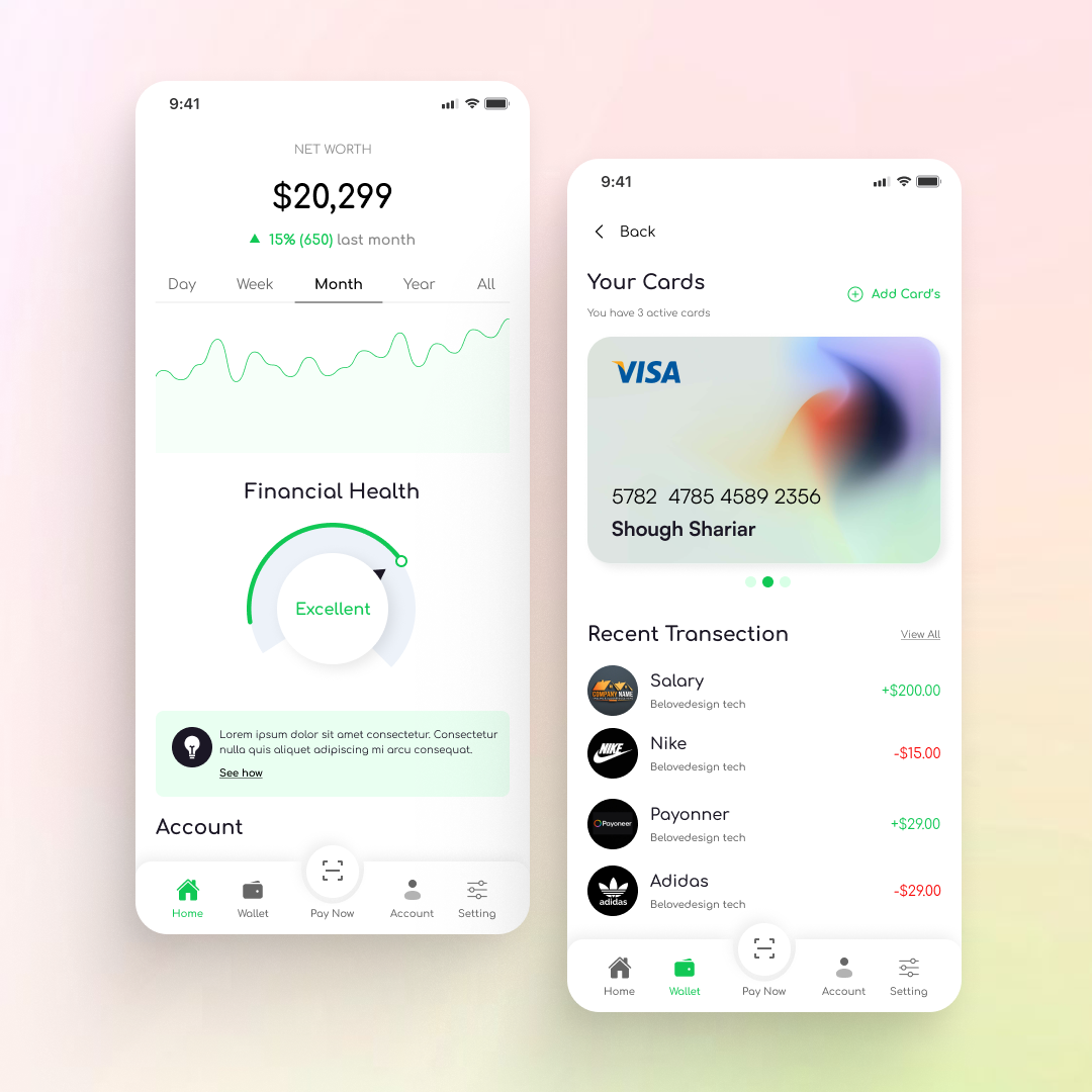 Fintech App UI Design by Belovedesign on Dribbble