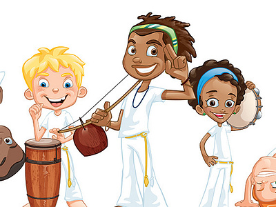 Capoeira characters capoeira characters graphic design illustration ilustração mascot vector vetor visual