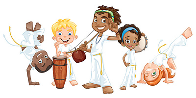 Capoeira characters capoeira characters graphic design illustration ilustração mascot vector vetor visual