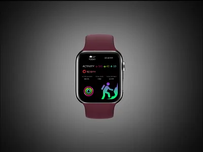 Apple Watch (44mm) - Redesign Fitness activity app design graphic design illustration typography ui ux