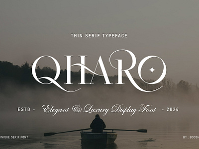 QHARO - Elegant & Luxury Display font elegsnt graphic design lowercase luxury minimalis