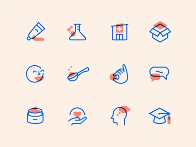 Strive — Overlay Icons brand color icon design icon set icons illustrated line line icons overlay pharmacy product ui