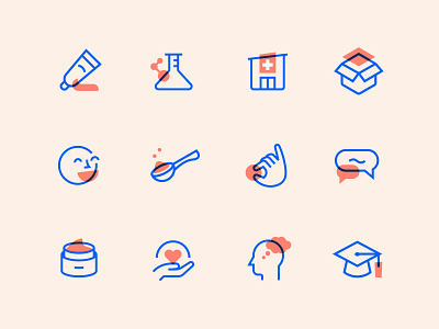 Strive — Overlay Icons brand color icon design icon set icons illustrated line line icons overlay pharmacy product ui