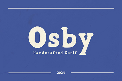 Osby Handcrafted Serif branding display font font design logo serif type design typography
