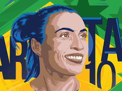 Marta - Brazilian Footballer design graphic design illustration ilustração poster ve vector vetor visual