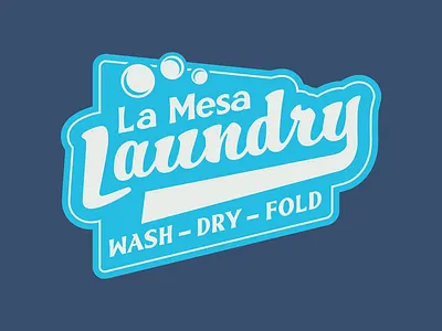 La Mesa Laundry Logo branding design graphic design identity illustration laundromat laundry logo mark retro wash and dry