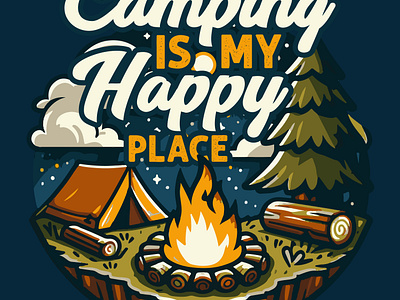 Camping Graphic Design t shirt