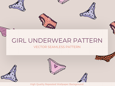 Girl Underwear Seamless Pattern cute cute background cute pattern cute wallpaper girly pattern lingerie panties