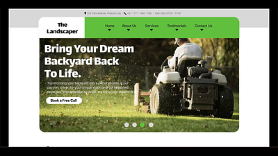 Landscaping Company Landing Page 3d branding graphic design logo ui