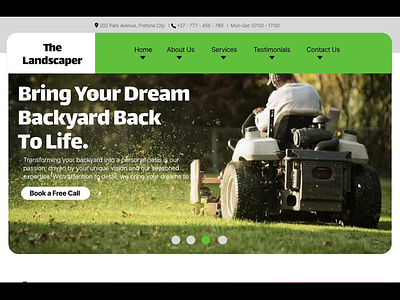 Landscaping Company Landing Page 3d branding graphic design logo ui