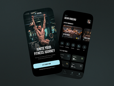 Fitness Mobile App - @geanrr app bodybuilding cardio dailyui design exercise fitness fresh gym health mobile muscle sports training ui ui design weights wellness workout workouts