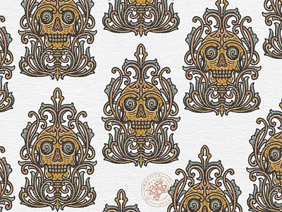 Skull Ornament (DESIGN FOR $ALE) branding company brand logo company branding company logo design graphic design illustration logo typeface ui