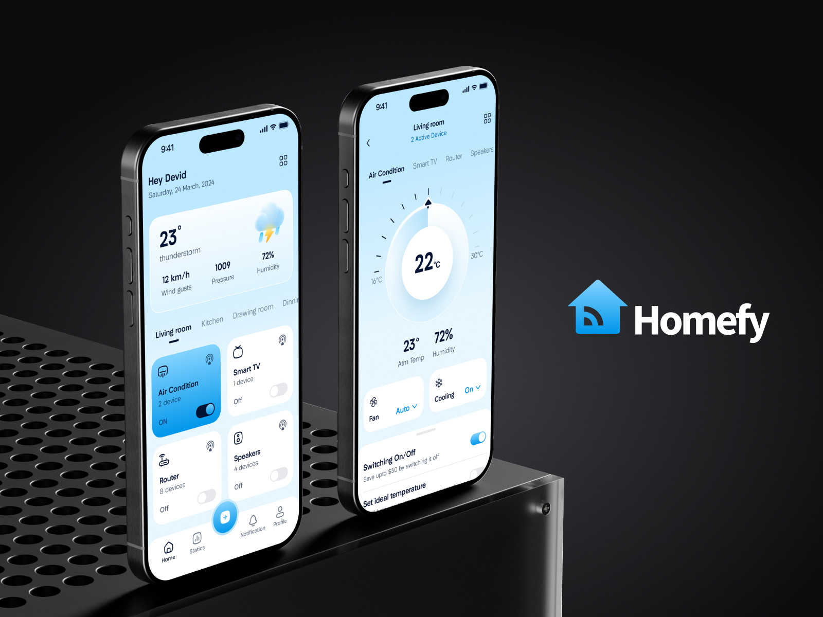 Homefy-Smart Home Mobile Application | UI UX Case Study app design app ui design application design branding design figma mobile app design home app design mobile app design mobile application design remote mobile app design smart app smart app design smart home mobile app top ui design ui ui design user experience user interface ux ux design
