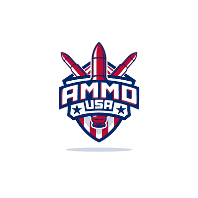 AMMO USA Maskot Logo minimal