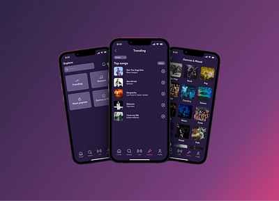 Music App - Explore app explore ui ux