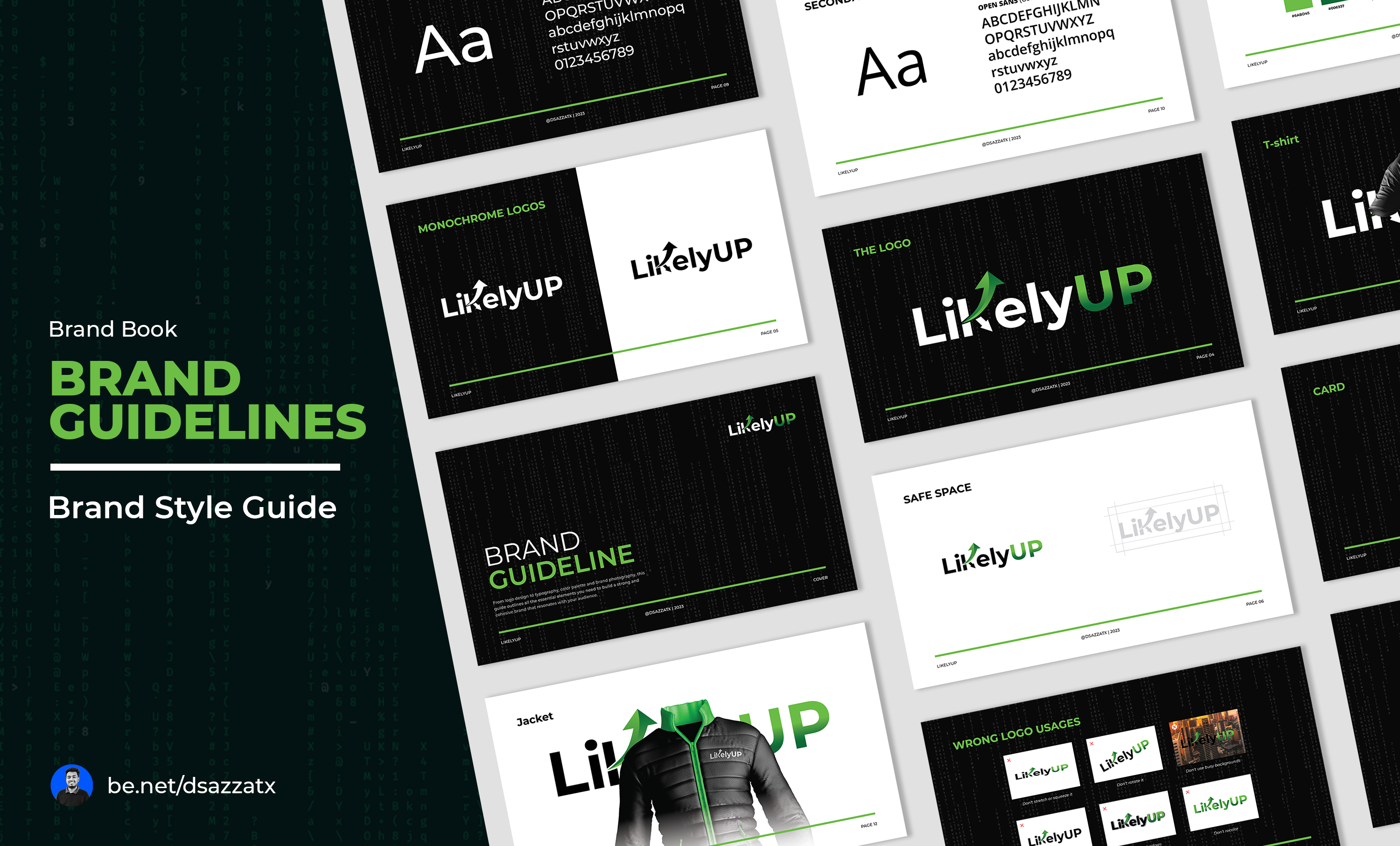 LikelyUp - Brand Guidelines | Brand Style Guide brand guideline brand style guide brandguide branding design designer dsazzat dsazzatx graphic design graphic designer logo logo design minimal logo typography logo