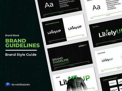 LikelyUp - Brand Guidelines | Brand Style Guide brand guideline brand style guide brandguide branding design designer dsazzat dsazzatx graphic design graphic designer logo logo design minimal logo typography logo