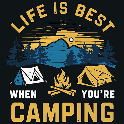 Camping Graphic Design t shirt