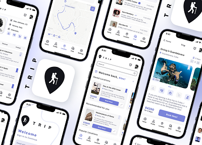 Mobile travel app | UX/UI Design app design figma human interface guidelines mobile app travel ui uiux uiux design ux uxui uxui design