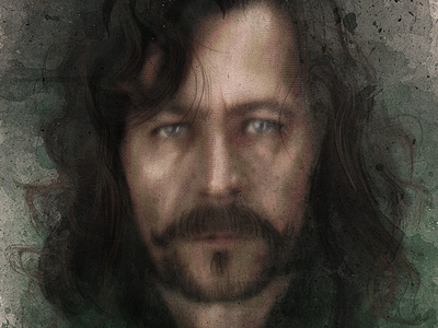 Sirius Black azkaban harry potter hogwarts illustration illustrator photoshop portrait procreate wizards