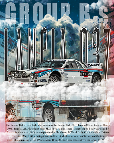 Group B's Lancia 037 automotive graphic design photoshop