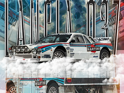 Group B's Lancia 037 automotive graphic design photoshop