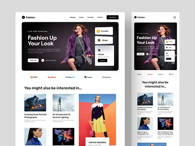 Fashion E-commerce Landing Page clothing website design ecommerce website fashion website home page landing page online shopping website ui web webdesign website website design website designer