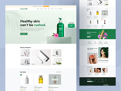 CosmetiX - Beauty & Cosmetics Website branding dashboard design graphic design landing page design mobile app design uiux design uiux website design