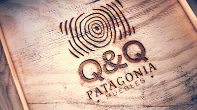 Q&Q Patagonia | Identity design branding furniture graphic design identity design logo wood wood grain