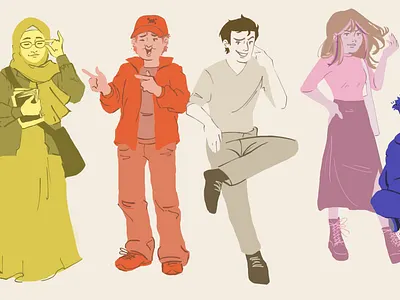 "Algerian students personality quiz" characters character design character illustration digital art drawing illustration