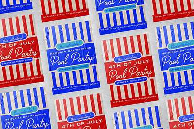 Pool Party Graphic 4th of july memorial day pool pool party summer typography